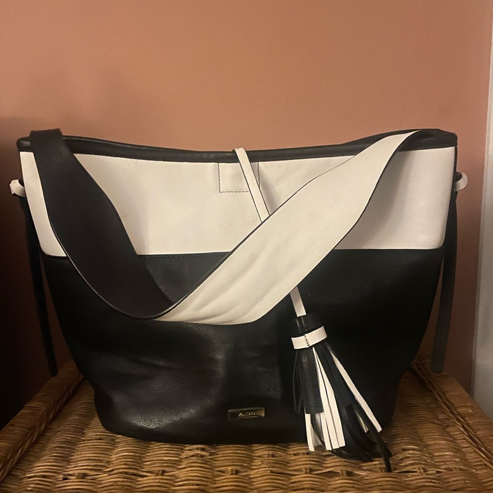 Black and white Aldo bucket / tote purse